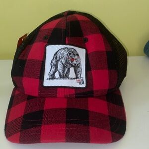 PUKKA Plaid Mesh Snapback Trucker Hat NWT - Don‘t poke the bear
